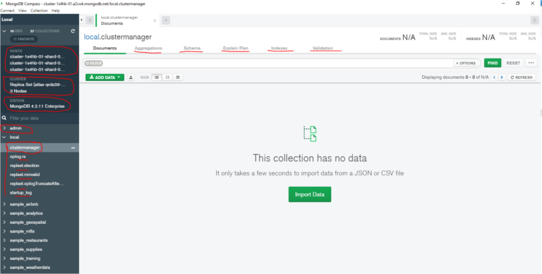 export mongodb compass